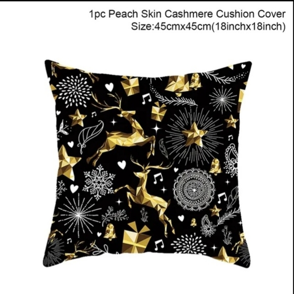 Merry Christmas Cushion Cover Ornaments set of 4 NWOT - Picture 6 of 7